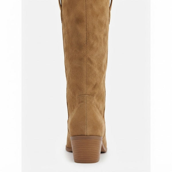 Women's Tall Embroidered Suede Cowboy Boots