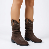 Vintage Embroidered Cowboy Boots