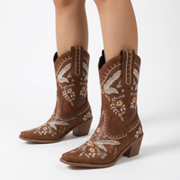 Knee-High Embroidered Cowboy Boots