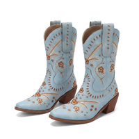Knee-High Embroidered Cowboy Boots