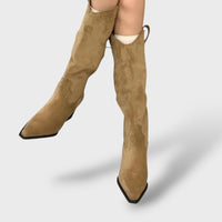 Women's Modern Tall Leather Cowboy Boots