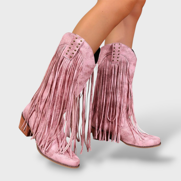 Women's Vintage Fringe Cowboy Boots