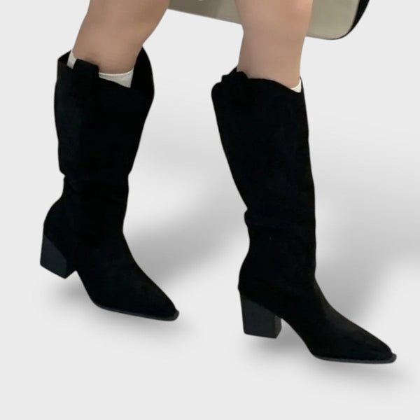 Women's Modern Tall Leather Cowboy Boots