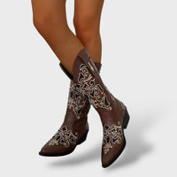 Women's Pointed-Toe Embroidered Cowboy Boots