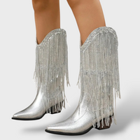 Women's Vintage Fringe Cowboy Boots