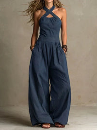 Solène | Elegant Wrap-Neckline Jumpsuit