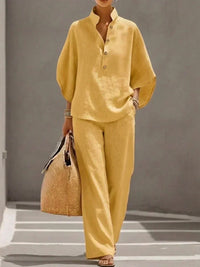 Maribelle | Two-Piece Set with Batwing Sleeves and Wide Trousers